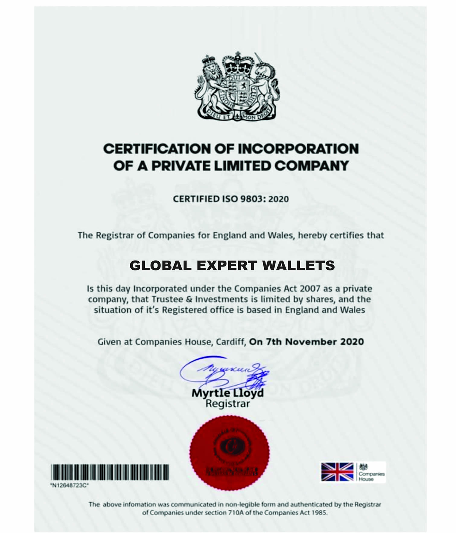 certificate